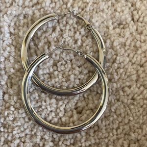 Silver hoops